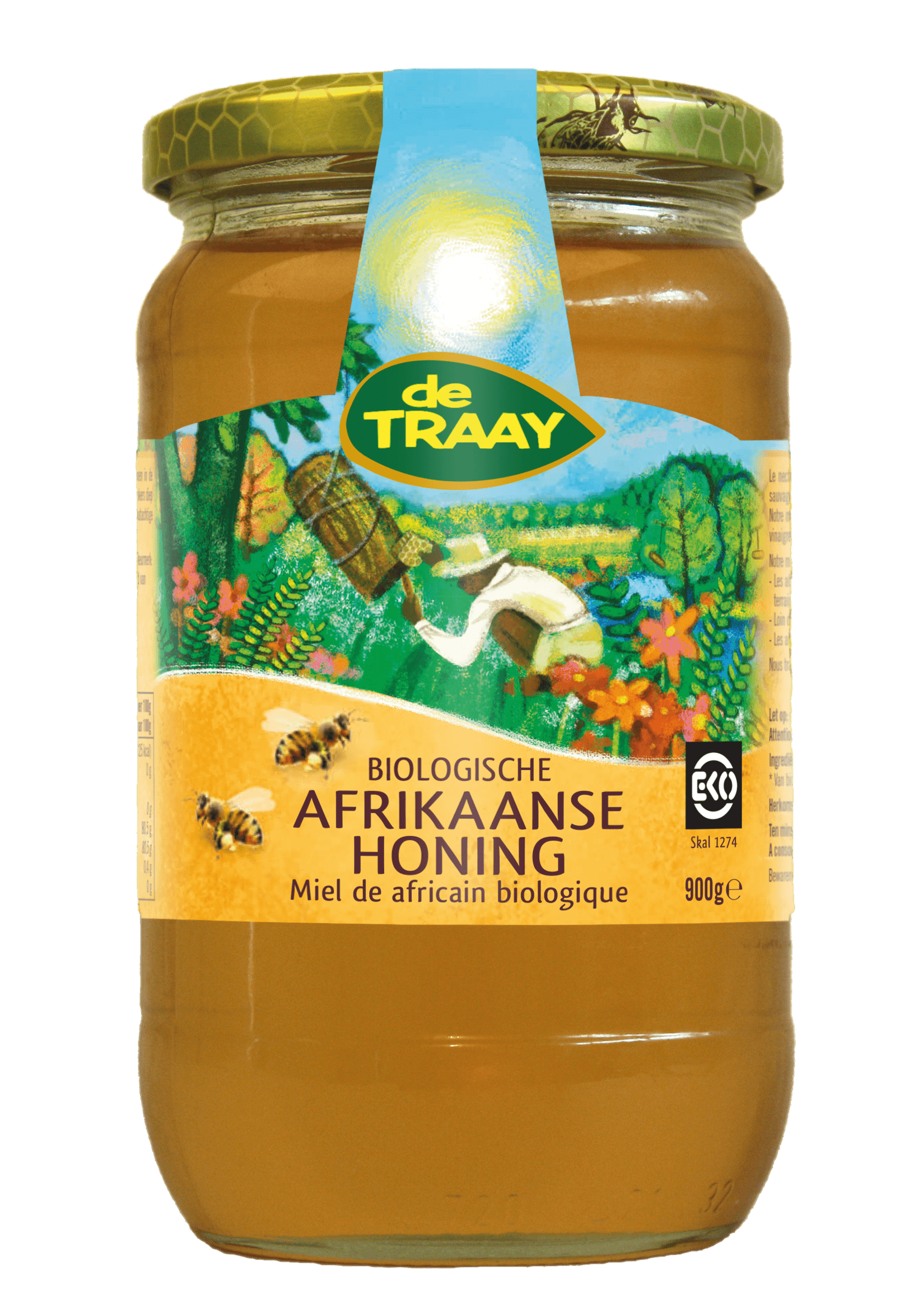 De Traay Miel de africain bio 900g